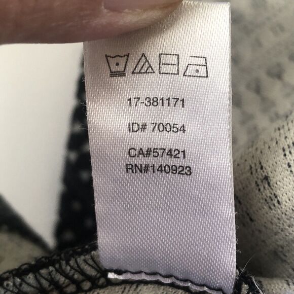 Ann Taylor LOFT Knit Dress Womens Size Medium Stretch Black Tan 3/4 Sleeve - Picture 6 of 9